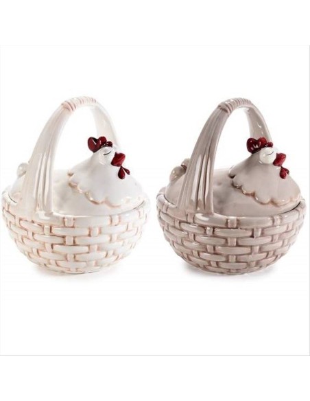 Contenitore Cesto Gallina Sorridente - Grigio o banco