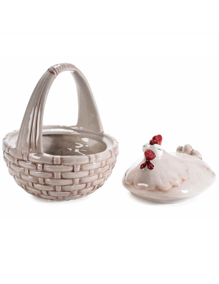 Contenitore Cesto Gallina Sorridente - Grigio o banco