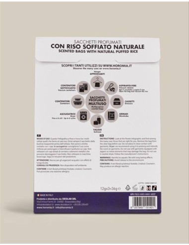 AROMATIC LAVENDER Sacchetti profumati 3pz multiuso Horomia