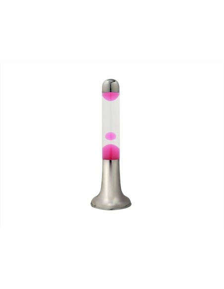 Lampada Cosmo LED Cambio Colore Argento Cera Rosa h36cm