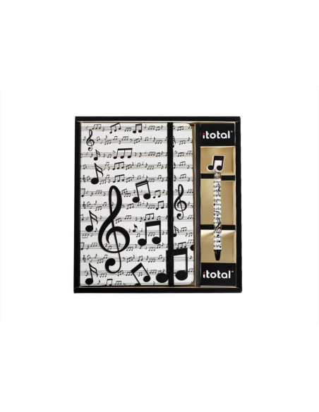 Quaderno A5 + Penna MUSIC 🎧 – Set creativo con ritmo, by iTotal!