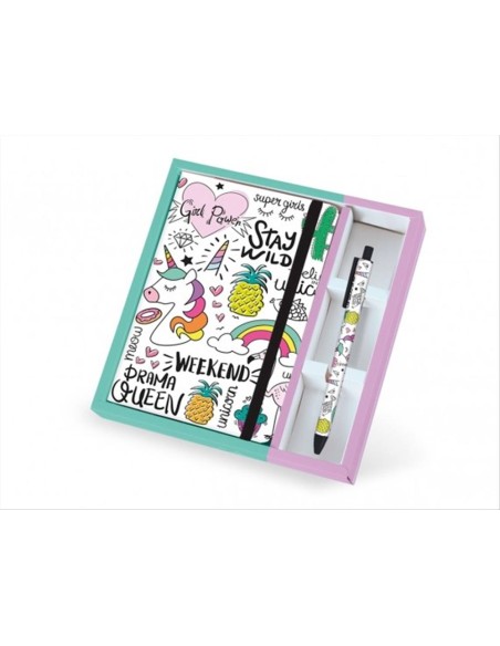 Quaderno A5 + Penna UNICORNO 🦄 – Set magico per scrivere sogni, by iT