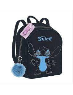 Zainetto Stitch Disney con Ponpon – Ecopelle Nera by MariCART