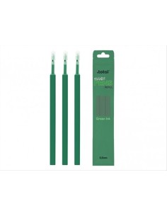Ricariche Penne Cancellabili iTOTAL – 3 Pezzi Inchiostro Verde 4x11 cm