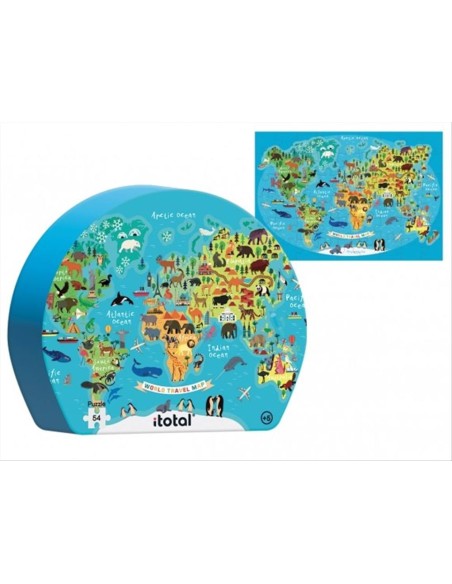 Puzzle Mappa del Mondo 49 Pezzi iTOTAL – Puzzle Bambini 5+ Educativo