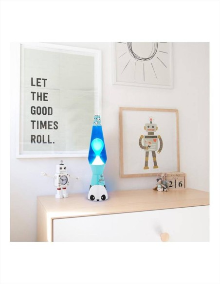 iTOTAL Lampada lava LED Panda h40cm | Diamante Rosa