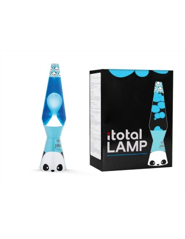 iTOTAL Lampada lava LED Panda h40cm | Diamante Rosa
