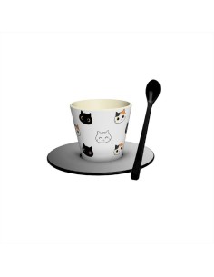 Set Tazzina Espresso 90ml CAT iDRINK con Cucchiaino e Piattino – RPET