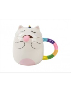 iTOTAL Tazza con Lingua Unicorno – Mug con Cucchiaino