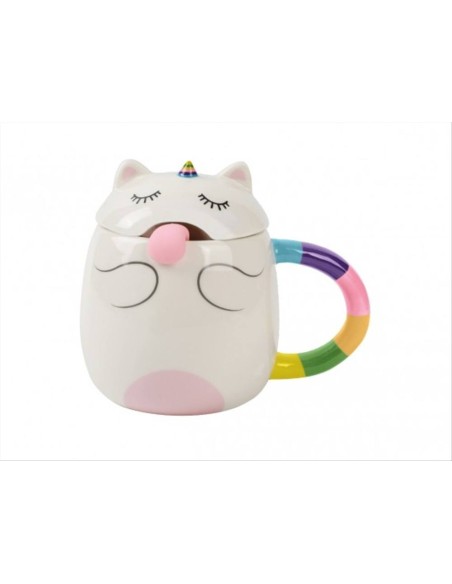 iTOTAL Tazza con Lingua Unicorno – Mug con Cucchiaino