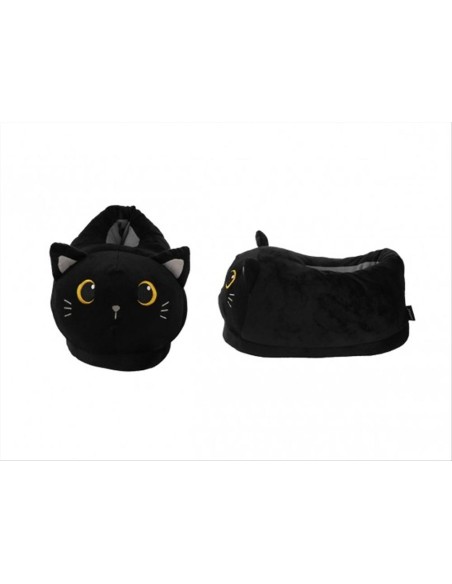 iTOTAL Pantofole Plush Gatto Nero – Morbide e Coccolose 19x30x18 cm