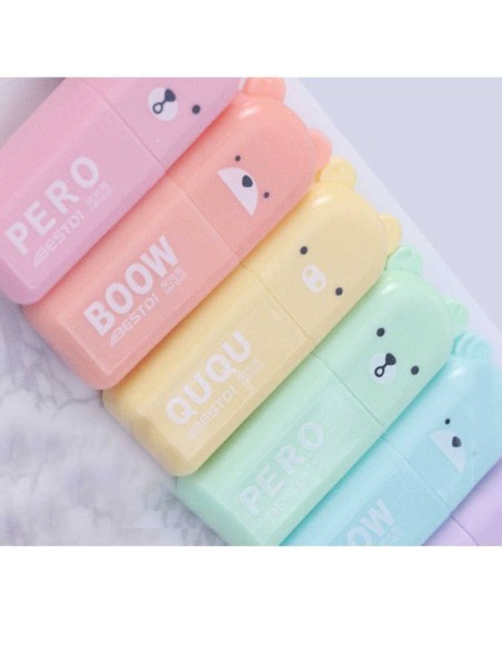 iTOTAL Evidenziatori 6pz Orsetti Maialini MACARON