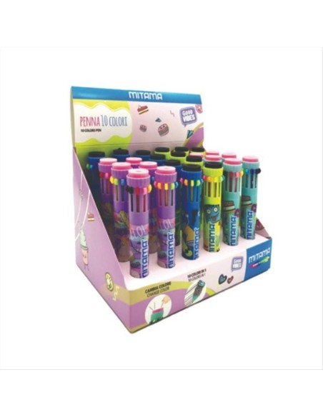 Penna Multicolore 10 in 1 Good Vibes Mitama – A Scatto, 4 Fantasie 🌈✏