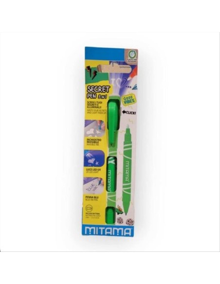 Penna Magica 3 in 1 Mitama con Inchiostro Invisibile e Luce UV – 3 Col