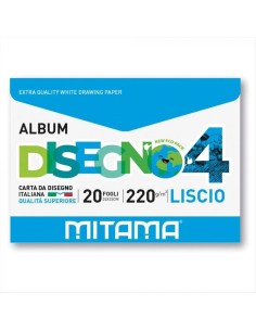 Album da Disegno F4 con Ecobusta Liscio 20 Fogli 220g Mitama ♻️