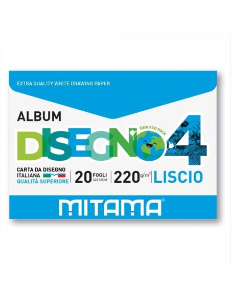 Album da Disegno F4 con Ecobusta Liscio 20 Fogli 220g Mitama ♻️ Album da Disegno F4 con Ecobusta Liscio 20 Fogli 220g Mitama ♻️
