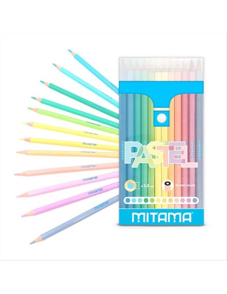 Pastelli Tondi Pastello Laccati Mitama 12pz con Mina 3.3mm ✨