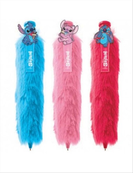 Penna Maxi Fluffy LILO E STITCH 🖊️💙 | 3 Colori con Charm – Seven