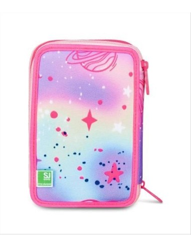 Astuccio SJ Gang 3 Zip 🐾 Cat LED – 45 Pezzi per Scuola Elementare | D