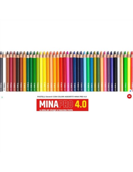 SEVEN Pastelli Mina PRO 4.0 ✨ 42 Colori Sfusi | Diamante Rosa