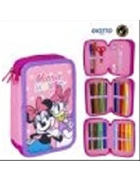 Astuccio 3 Scomparti MINNIE con colori GIOTTO
