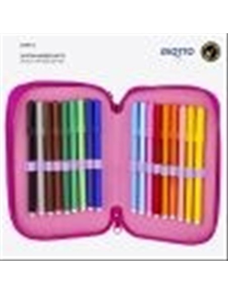 Astuccio 3 Scomparti MINNIE con colori GIOTTO