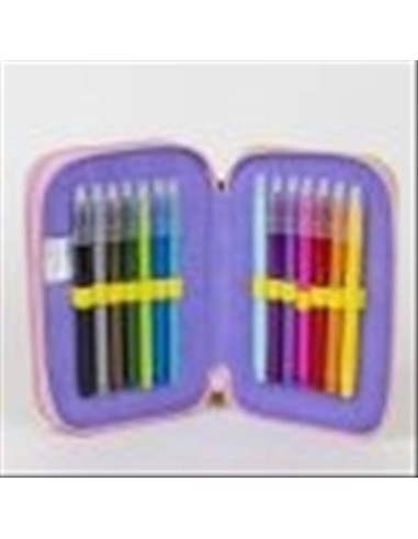 Astuccio 2 Scomparti GABBY'S DOLLHOUSE con cancelleria incusa