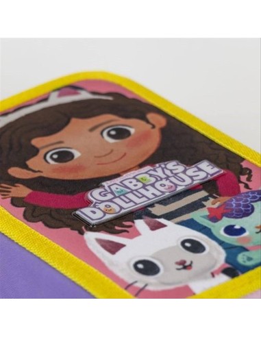 Astuccio 2 Scomparti GABBY'S DOLLHOUSE con cancelleria incusa