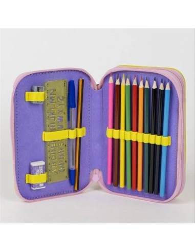 Astuccio 2 Scomparti GABBY'S DOLLHOUSE con cancelleria incusa