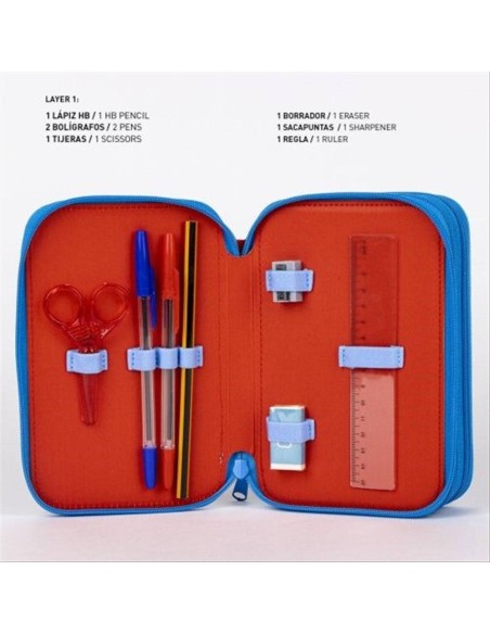 Astuccio 3 Scomparti SPIDERMAN con colori GIOTTO