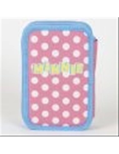 Astuccio 2 Scomparti MINNIE con cancelleria incusa