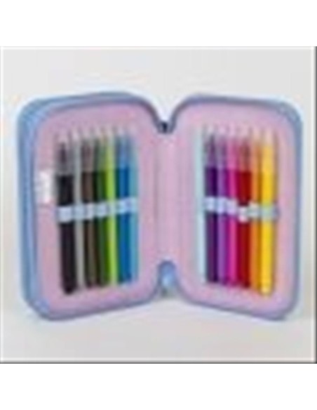 Astuccio 2 Scomparti MINNIE con cancelleria incusa