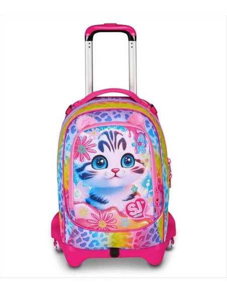 SJ Zaino Trolley Jack 3 ruote - Cat E Air | Diamante Rosa
