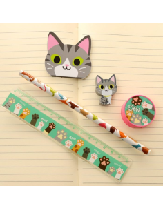 Set per la scuola 5pz GATTO 4 varianti (1pz) 2