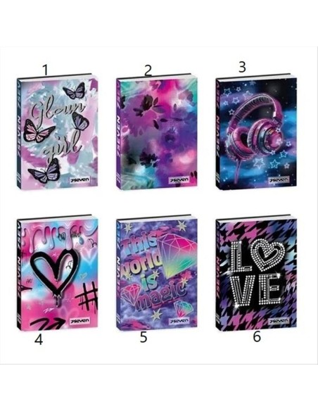 Diario 12 Mesi Pocket Girl 📓💖 | 6 Modelli SEVEN 2025 2026 – Formato 