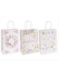 Busta Media Erbe 18,5x25,5 cm 🌿 | 3 Fantasie Naturali con Manici – 1 