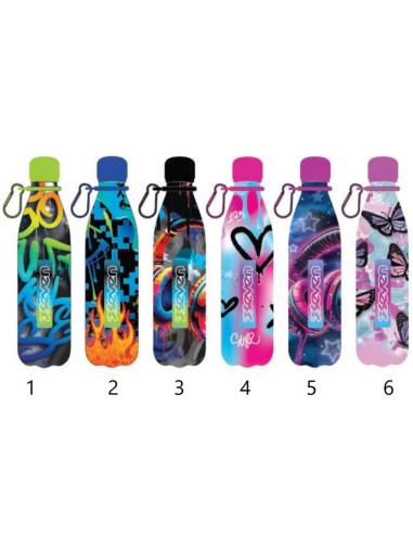 Borraccia Termica Fantasy 500ml SEVEN – Acciaio Inox 6 Modelli