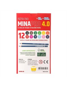 Pastelli Seven Mina PRO 4.0 ✏️🌈 | Scatola 12 Colori Brillanti 2