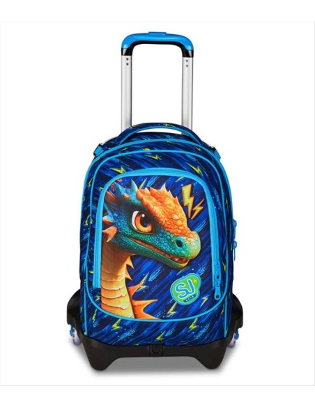 Trolley SJ Gang Dragon Glide 🐉 3 Ruote + Zaino 3 in 1 | Diamante Rosa