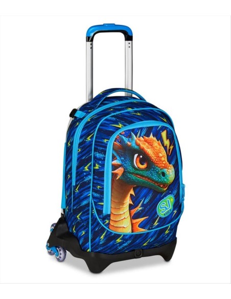 Trolley SJ Gang Dragon Glide 🐉 3 Ruote + Zaino 3 in 1 | Diamante Rosa