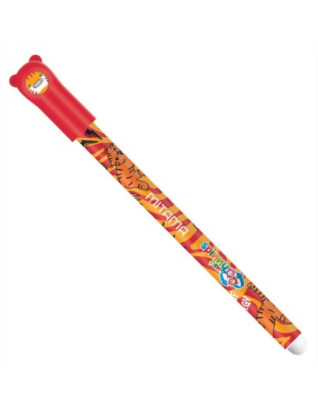 Penna Cancellabile Spinny TIGRE Mitama 🐯 | Gel Blu 0,7mm con Animalet