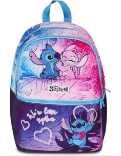 Zaino Stitch Cute E Fluffy Seven 💙 Doppio Scomparto 26L | Diamante Ro