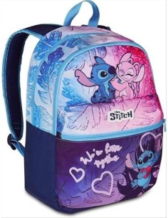 Zaino Stitch Cute E Fluffy Seven 💙 Doppio Scomparto 26L | Diamante Ro 2