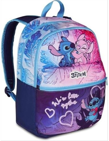 Zaino Stitch Cute E Fluffy Seven 💙 Doppio Scomparto 26L | Diamante Ro