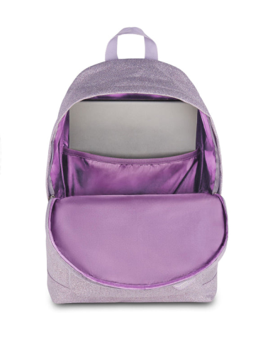 Zaino Americano Shiny Tech Seven – Nero o Lilla | Glamour, leggero e c