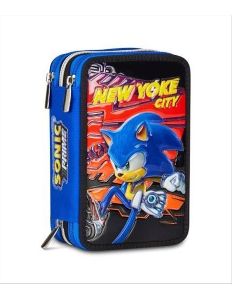 Astuccio SJ Gang 3 Zip Sonic Prime ⚡ New Yoke City – 45 Pezzi Completo