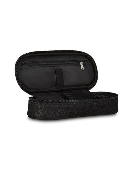 Astuccio Portapenne Shiny Tech Seven – Nero o Lilla | Con Elastici e T