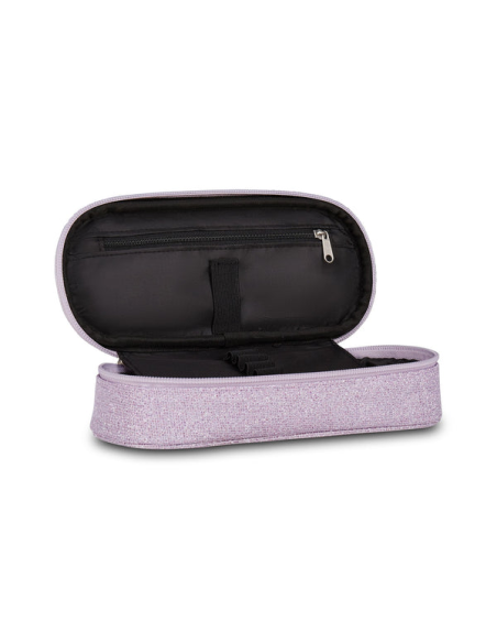 Astuccio Portapenne Shiny Tech Seven – Nero o Lilla | Con Elastici e T