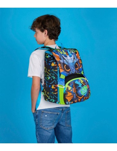 Zaino Big SJ Gang LED Look ⚡ Estensibile E Luminoso | Diamante Rosa