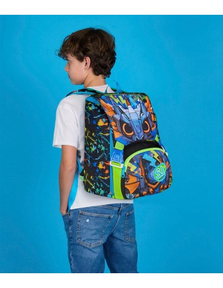 Zaino Big SJ Gang LED Look ⚡ Estensibile E Luminoso | Diamante Rosa